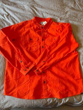 NWT-XXL Duluth Trading Co. Men's Orange Moleskine Shirt
